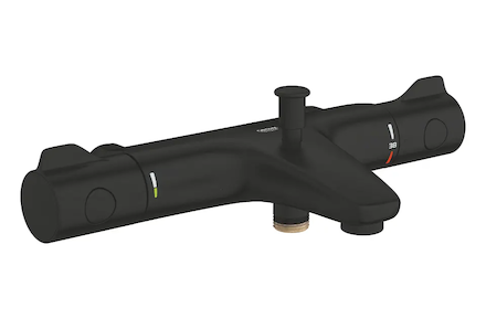 Grohe Grohtherm - Termostatická vanová baterie, matná černá 1022062430