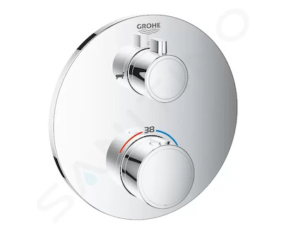 Grohe Grohtherm - Termostatická vanová baterie pro 2 spotřebiče, chrom 24077000