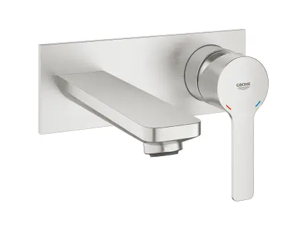 Grohe Lineare - Umyvadlová baterie pod omítku, 2-otvorová instalace, supersteel 19409DC1