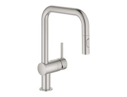 Grohe Minta - Dřezová baterie s výsuvnou sprškou, supersteel 32322DC2