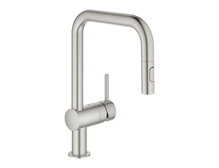 Grohe Minta - Dřezová baterie s výsuvnou sprškou, supersteel 32322DC2