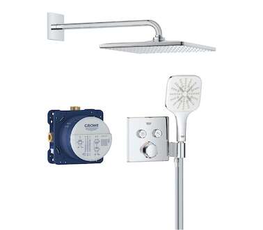 Grohe Precision SmartControl - Sprchový set s termostatem pod omítku, 31x31 cm, 3 proudy, chrom 34876000
