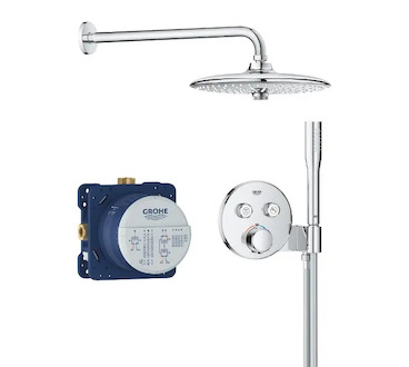 Grohe Precision SmartControl - Sprchový set s termostatem pod omítku, průměr 26 cm, 3 proudy, chrom 34878000