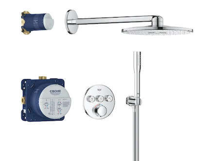 Grohe Precision SmartControl - Sprchový set s termostatem pod omítku, průměr 31 cm, 2 proudy, chrom 34874000