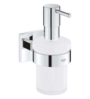 Grohe QuickFix Start Cube - Dávkovač mýdla s držákem, sklo/chrom 41098000