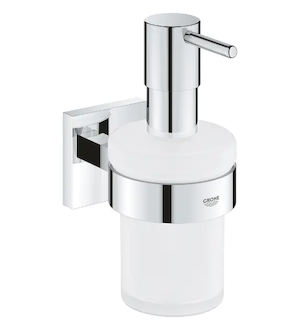 Grohe QuickFix Start Cube - Dávkovač mýdla s držákem, sklo/chrom 41098000