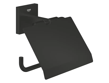 Grohe QuickFix Start Cube - Držák toaletního papíru s krytem, matná černá 411022430