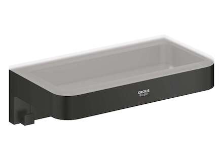 Grohe QuickFix Start Cube - Polička, délka 20 cm, matná černá 411072430