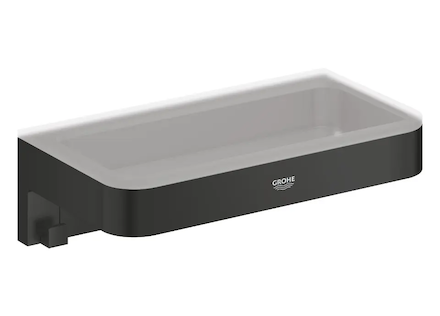 Grohe QuickFix Start Cube - Polička, délka 20 cm, matná černá 411072430