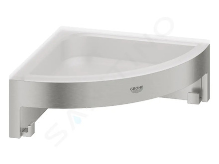 Grohe QuickFix Start Cube - Rohová polička, supersteel 41106DC0