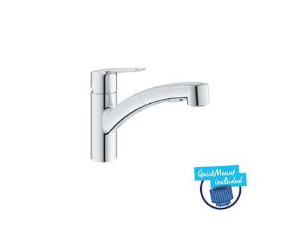 Grohe QuickFix Start - Dřezová baterie s výsuvnou sprškou, chrom 1012400000