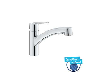 Grohe QuickFix Start - Dřezová baterie s výsuvnou sprškou, chrom 1012410000