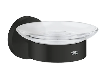 Grohe QuickFix Start - Mýdlenka s držákem, sklo/matná černá 411932430