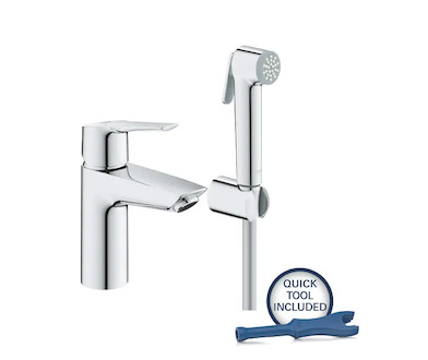 Grohe QuickFix Start - Umyvadlová baterie s bidetovou sprškou, chrom 23123003