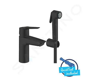 Grohe QuickFix Start - Umyvadlová baterie s bidetovou sprškou, matná černá 231232433