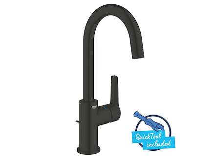 Grohe QuickFix Start - Umyvadlová baterie s výpustí, matná černá 242032432