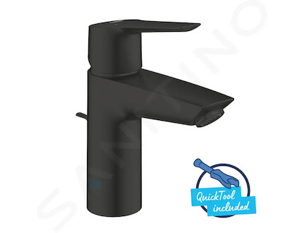 Grohe QuickFix Start - Umyvadlová baterie s výpustí, matná černá 242092432