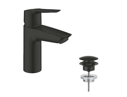 Grohe QuickFix Start - Umyvadlová baterie s výpustí Push-Open, matná černá 235502432