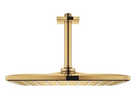 Grohe Rainshower Mono Cube - Hlavová sprcha set stropní 142 mm, 1 proud, Cool Sunrise 26566GL0