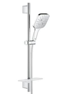 Grohe Rainshower SmartActive Cube - Sada sprchové hlavice 130, 3 proudy, tyče 60 cm a hadice, chrom 26583000