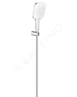 Grohe Rainshower SmartActive Cube - Sada sprchové hlavice 130 9,5 l/min, 3 proudy, držáku a hadice, měsíční bílá 26589LS0