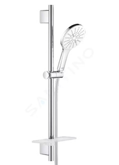 Grohe Rainshower SmartActive - Sada sprchové hlavice 130 9,5 l/min, 3 proudy, tyče 60 cm a hadice, měsíční bílá 26577LS0