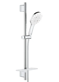 Grohe Rainshower SmartActive - Sada sprchové hlavice 130 9,5 l/min, 3 proudy, tyče 60 cm a hadice, měsíční bílá 26577LS0