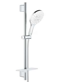 Grohe Rainshower SmartActive - Sada sprchové hlavice 150 9,5 l/min, 3 proudy, tyče 60 cm a hadice, měsíční bílá 26592LS0