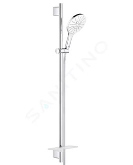 Grohe Rainshower SmartActive - Sada sprchové hlavice 150 9,5 l/min, 3 proudy, tyče 90 cm a hadice, měsíční bílá 26594LS0
