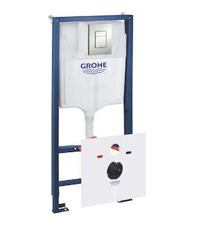 Grohe Rapid SL - Předstěnová instalace s nádržkou pro závěsné WC, souprava Fresh a tlačítko Skate Cosmopolitan, matný chrom 3944