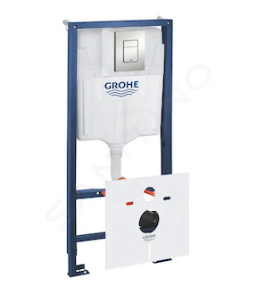 Grohe Rapid SL - Předstěnová instalace s nádržkou pro závěsné WC, souprava Fresh a tlačítko Skate Cosmopolitan, matný chrom 3944