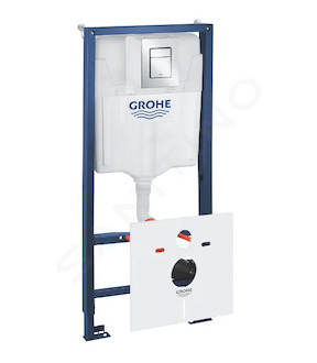 Grohe Rapid SL - Předstěnová instalace s nádržkou pro závěsné WC, souprava Fresh a tlačítko Skate Cosmopolitan S, chrom 39500000