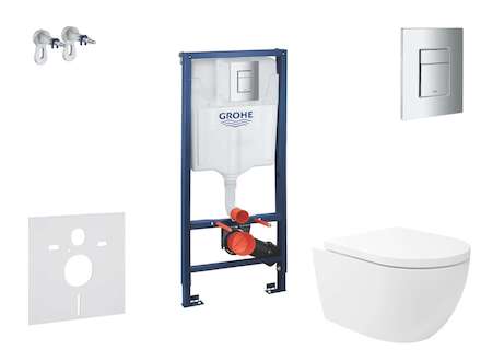Grohe Rapid SL - Set předstěnové instalace, klozetu Oudee Vortex a sedátka softclose, tlačítko Skate Cosmopolitan, chrom SANI11B