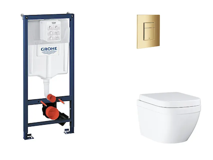 Grohe Rapid SL - Set předstěnové instalace, klozetu, sedátka SoftClose a tlačítka Skate Cosmopolitan, Triple Vortex, Cool Sunris