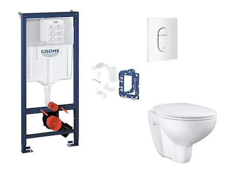 Grohe Rapid SL - Set předstěnové instalace, klozetu, sedátka SoftClose, tlačítka Arena Cosmopolitan a sady pro vhazování tablet,