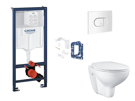Grohe Rapid SL - Set předstěnové instalace, klozetu, sedátka SoftClose, tlačítka Arena Cosmopolitan a sady pro vhazování tablet,