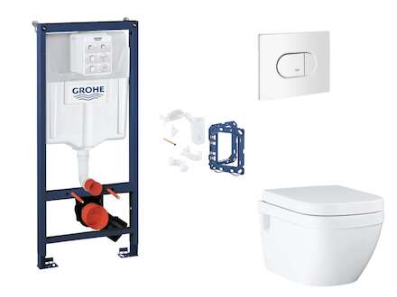 Grohe Rapid SL - Set předstěnové instalace, klozetu, sedátka SoftClose, tlačítka Arena Cosmopolitan a sady pro vhazování tablet,