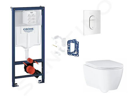 Grohe Rapid SL - Set předstěnové instalace, klozetu, sedátka SoftClose, tlačítka Arena Cosmopolitan a sady pro vhazování tablet,