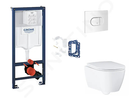 Grohe Rapid SL - Set předstěnové instalace, klozetu, sedátka SoftClose, tlačítka Arena Cosmopolitan a sady pro vhazování tablet,