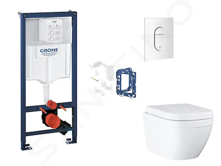 Grohe Rapid SL - Set předstěnové instalace, klozetu, sedátka SoftClose, tlačítka Arena Cosmopolitan a sady pro vhazování tablet,