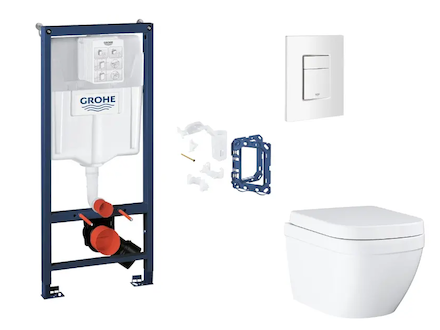 Grohe Rapid SL - Set předstěnové instalace, klozetu, sedátka SoftClose, tlačítka Skate Cosmopolitan a sady pro vhazování tablet,