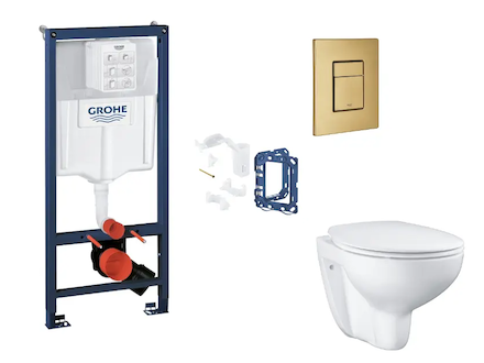 Grohe Rapid SL - Set předstěnové instalace, klozetu, sedátka SoftClose, tlačítka Skate Cosmopolitan a sady pro vhazování tablet,