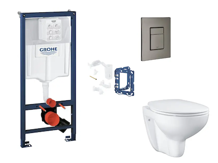 Grohe Rapid SL - Set předstěnové instalace, klozetu, sedátka SoftClose, tlačítka Skate Cosmopolitan a sady pro vhazování tablet,