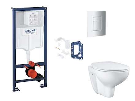 Grohe Rapid SL - Set předstěnové instalace, klozetu, sedátka SoftClose, tlačítka Skate Cosmopolitan a sady pro vhazování tablet,