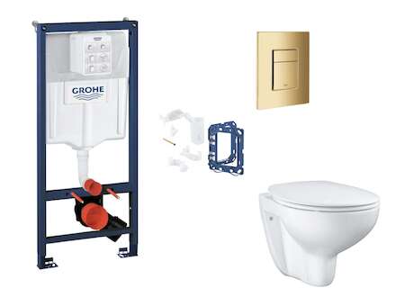 Grohe Rapid SL - Set předstěnové instalace, klozetu, sedátka SoftClose, tlačítka Skate Cosmopolitan a sady pro vhazování tablet,
