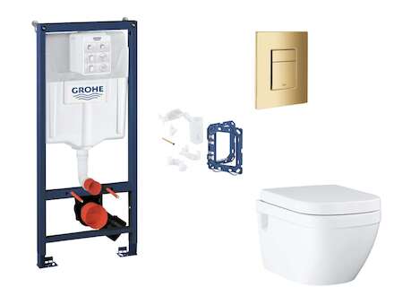Grohe Rapid SL - Set předstěnové instalace, klozetu, sedátka SoftClose, tlačítka Skate Cosmopolitan a sady pro vhazování tablet,