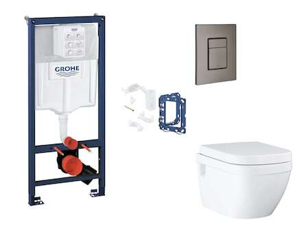 Grohe Rapid SL - Set předstěnové instalace, klozetu, sedátka SoftClose, tlačítka Skate Cosmopolitan a sady pro vhazování tablet,