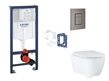 Grohe Rapid SL - Set předstěnové instalace, klozetu, sedátka SoftClose, tlačítka Skate Cosmopolitan a sady pro vhazování tablet,