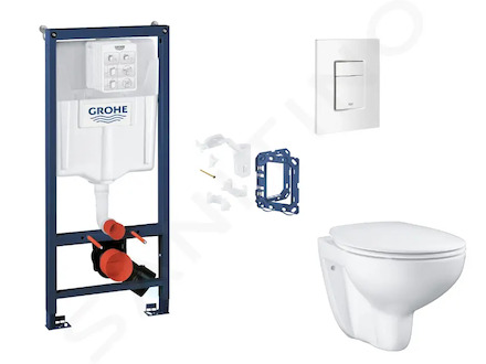 Grohe Rapid SL - Set předstěnové instalace, klozetu, sedátka SoftClose, tlačítka Skate Cosmopolitan a sady pro vhazování tablet,