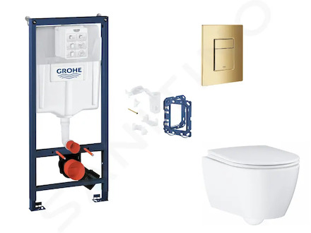 Grohe Rapid SL - Set předstěnové instalace, klozetu, sedátka SoftClose, tlačítka Skate Cosmopolitan a sady pro vhazování tablet,